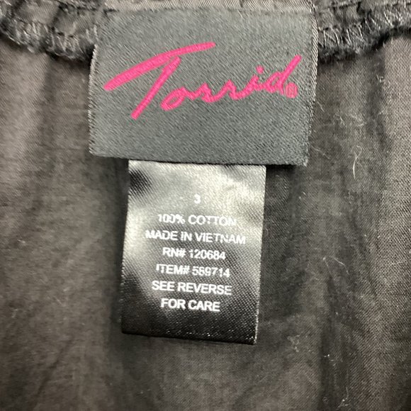 Torrid Black Prairie Style Top 3 - Picture 3 of 8